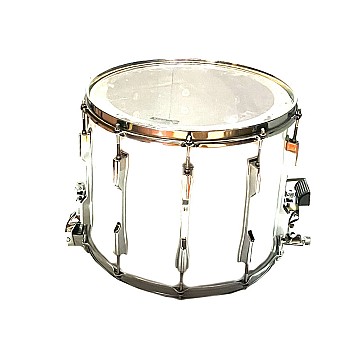 Import 2516-W 12x14 Marching Snare Drum, White