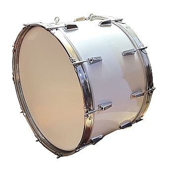 Import 717-W 14x24 Marching Bass Drum, White