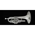 Blessing BM100S Marching Mellophone, Slv