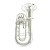 Jupiter 470SP Euphonium, Slv/4 Valve