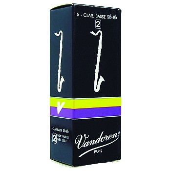Closeout! Vandoren Bass Clarinet Reeds, Strength 2/Box 5