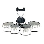 Pearl 10/12/13/14 PMTM0234 Championship Marching Quad w/Carrier, White (1-1-W)