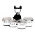 Pearl 10/12/13/14 PMTCC0234 Championship Marching Quad w/Carrier, White (15-1-W)