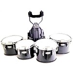 Pearl 3-1-B 10/12/13/14 Marching Quad w/Carrier, Black