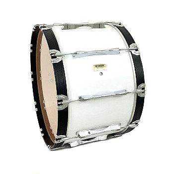 Yamaha 14x24 Field Corp Marching Bass Drum, White (3700-W)