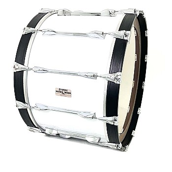 Yamaha 14x22 Field Corp Marching Bass Drum, White (3704-W)