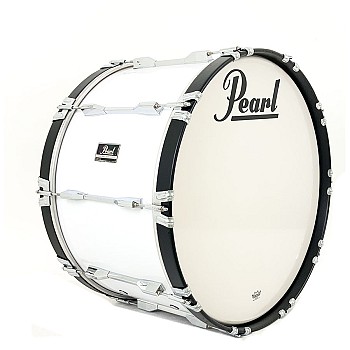 Pearl 14x24 Competitor Marching Bass Drum, White (3711-W)