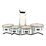 Pearl 8/10/12/13 Competitor Marching Quad w/Carrier, White (3800-W)