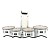 Pearl 8/10/12/13 Competitor Marching Quad w/Carrier, White (3800-W)