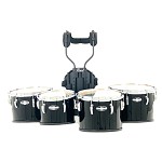 Pearl 10/12/13/14 Championship Marching Quad w/Carrier, Black Mist Lacquer (3806-BML)