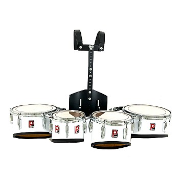 Premier 8/10/12/13 Marching Quad w/Carrier, White (3807-W)