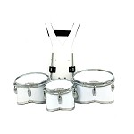 Slingerland 3809-W 8/10/12 Marching Trio w/Carrier, White