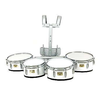 Yamaha 10/12/13/14 Field Corp Marching Quad w/Carrier, White (3810-W)