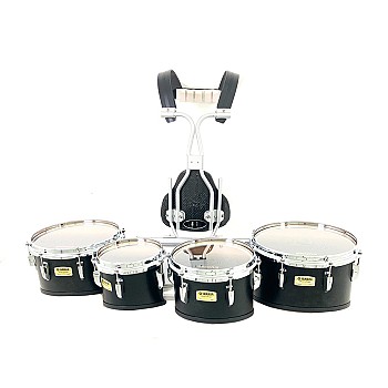 Yamaha 8/10/12/13 Field Corp Marching Quad w/Carrier, Black Forest (3812-BF)