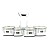 Pearl 8/10/12/13 Competitor Marching Quad w/Carrier, White (3818-W)