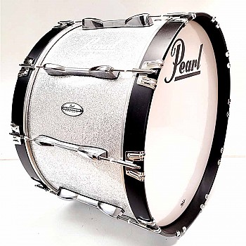 Pearl 8000-SS 14x24 Marching Bass Drum, Slv Sparkle