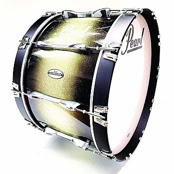 Pearl 14x28 PBDML2814 Championship Marching Bass Drum, Black Slv Burst (8037-BSB)