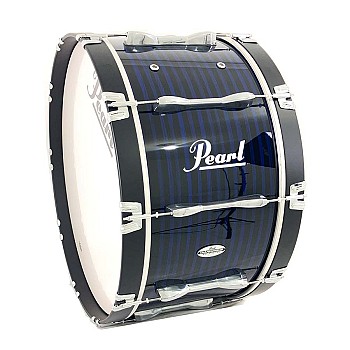 Pearl 14x28 PBDML2814 Championship Marching Bass Drum, Blue Spiral Lacquer (8036-BSL)