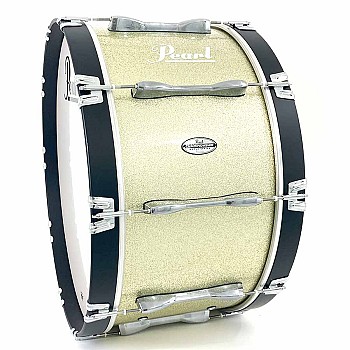 Pearl 14x28 PBDML2814 Championship Marching Bass Drum, Silver Sparkle (8051-SSL)