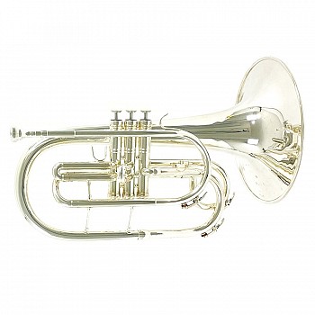 Adams MM1S Marching Mellophone, Silver