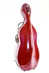 Embassy Fiberglass 4/4 Cello Case w/Wheels; Red