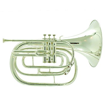 King 1122SP Marching French Horn, Key of Bb/Slv