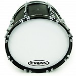 Closeout! Evans MX1 White BD28MX1W 28" Marching Bass Head, Old Logo
