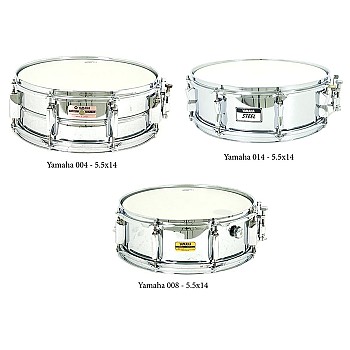 Closeout Sale! Set of 3 Yamaha 5.5x14 Concert Snare Drums, Chrome