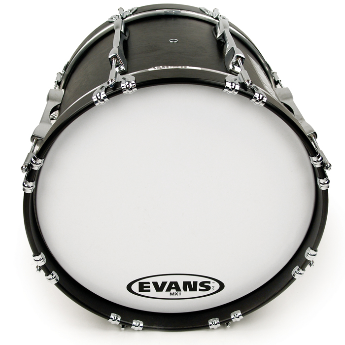 Evans MX1 White Marching Bass Drum 